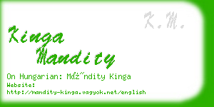 kinga mandity business card